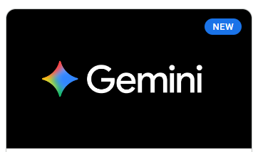 Card do benefício Gemini no Google One